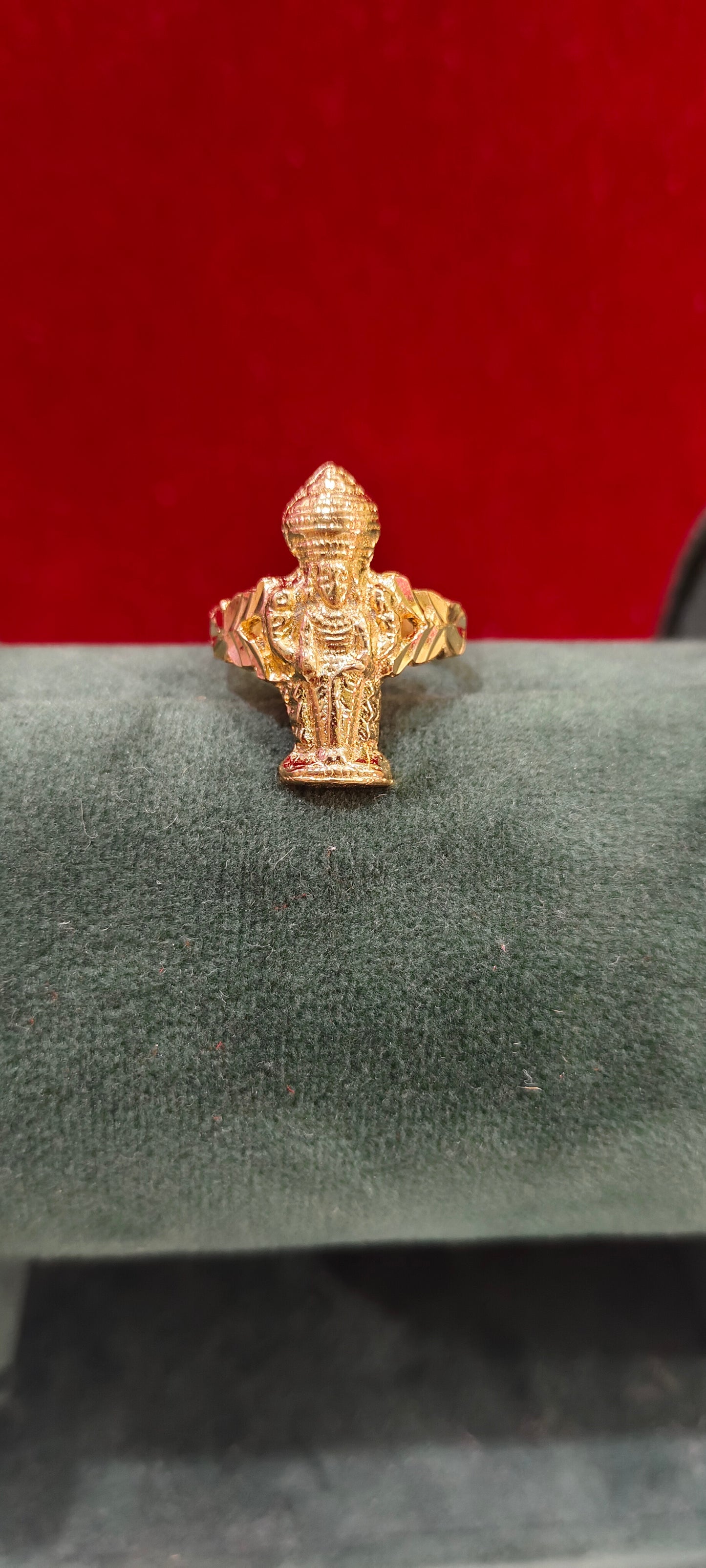 Pure panchaloham unpolished life time use Govinda raju finger ring