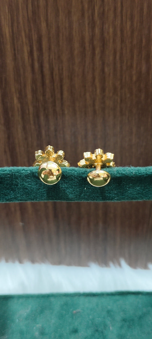 Pure panchaloham dimond look medium studs