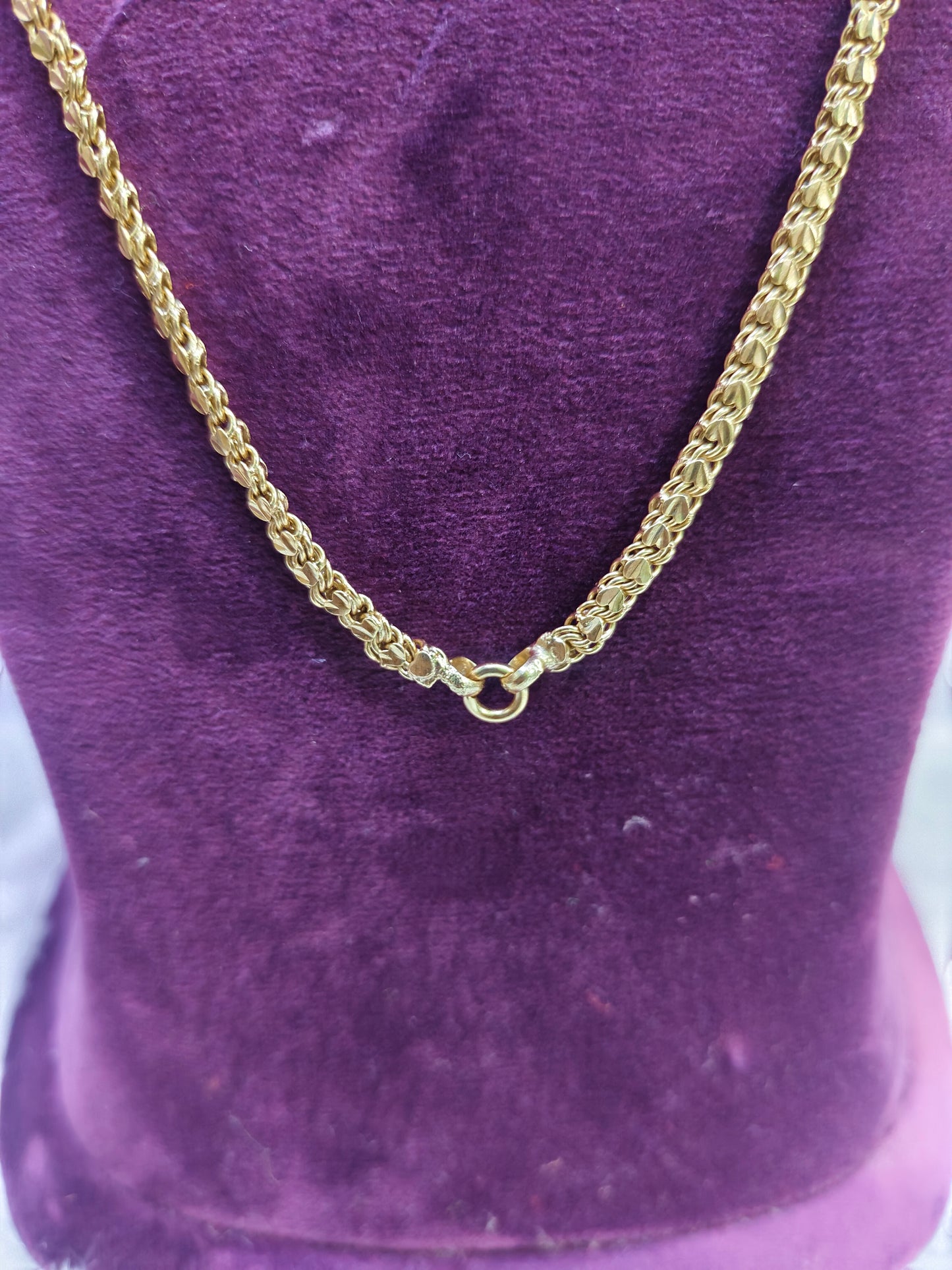Pure panchaloham unpolished heart shape chain