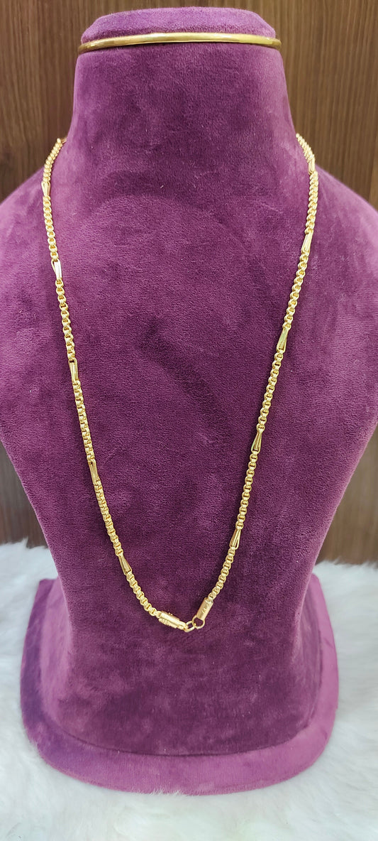 Pure panchaloham unpolished bharthi model 10+1 chain