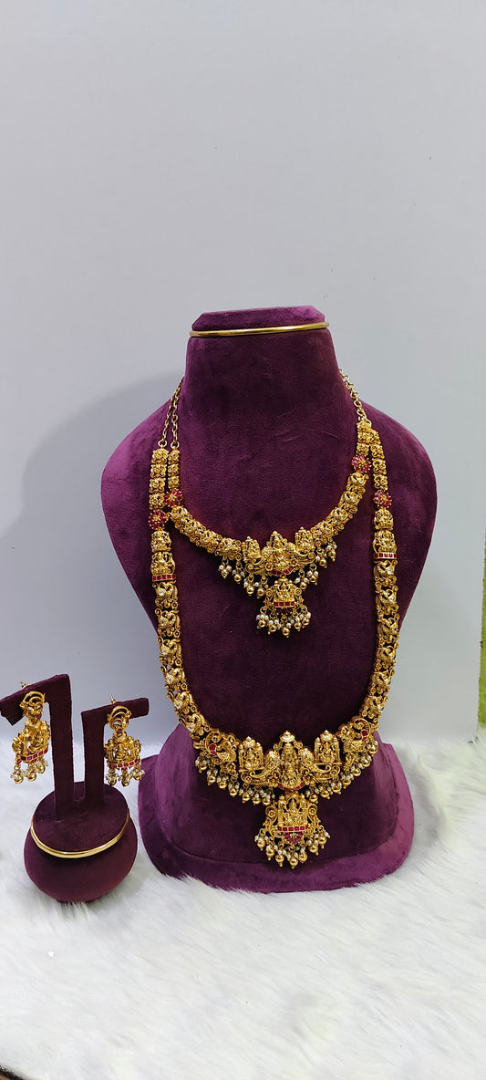 Gold look nakshi combo set