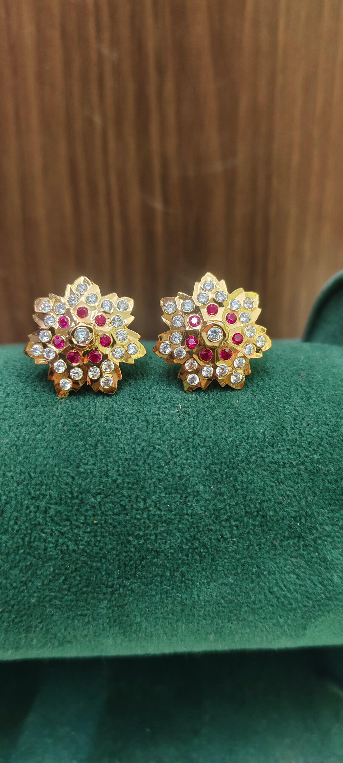 Pure panchaloham flower big studs