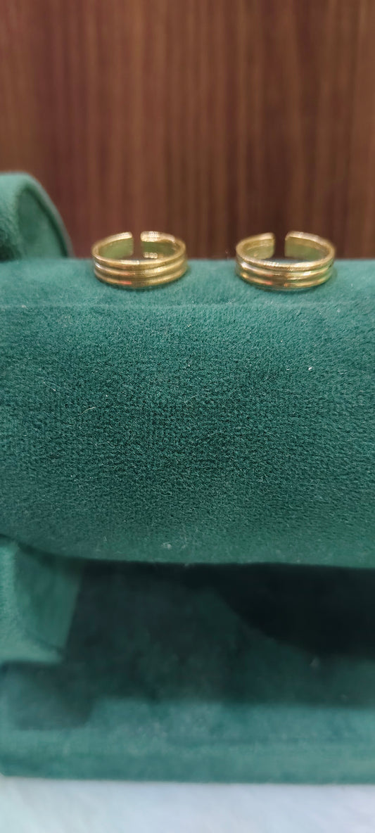 Pure panchaloham unpolished adjustable toe rings