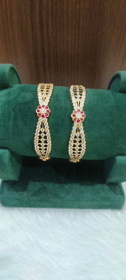 Pure panchaloham diamond look 2 bangles