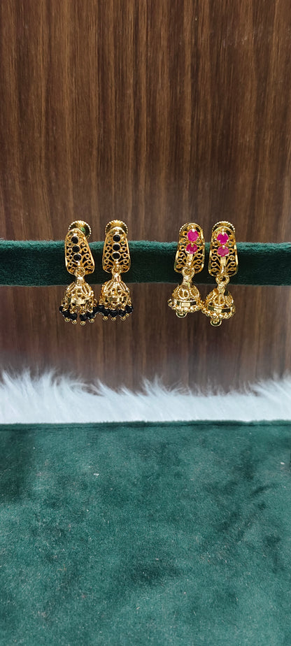 Premium micro gold plated daily wear kids jumkas