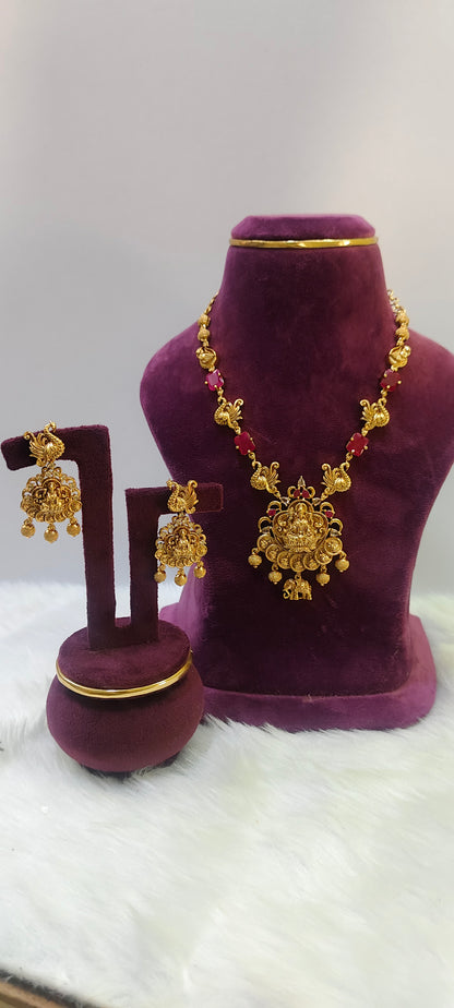 Premium nakshi necklace set