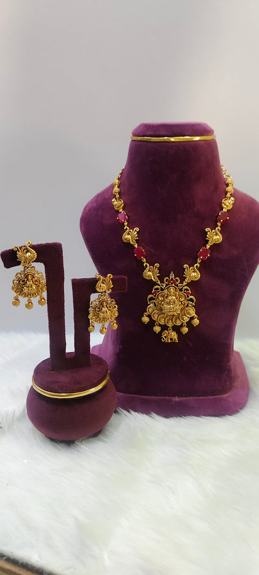 Premium nakshi necklace set