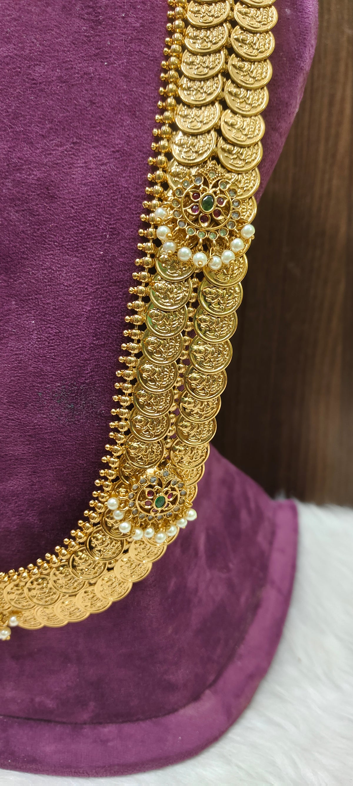 Premium gold look double line kasumala will 28" length