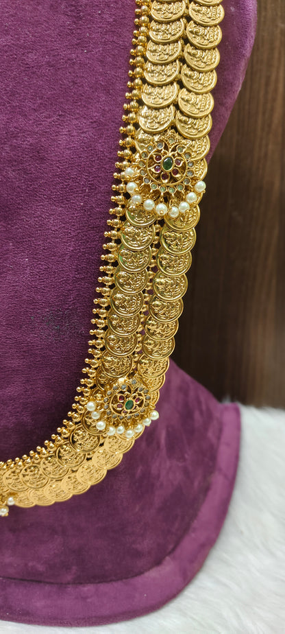 Premium gold look double line kasumala will 28" length