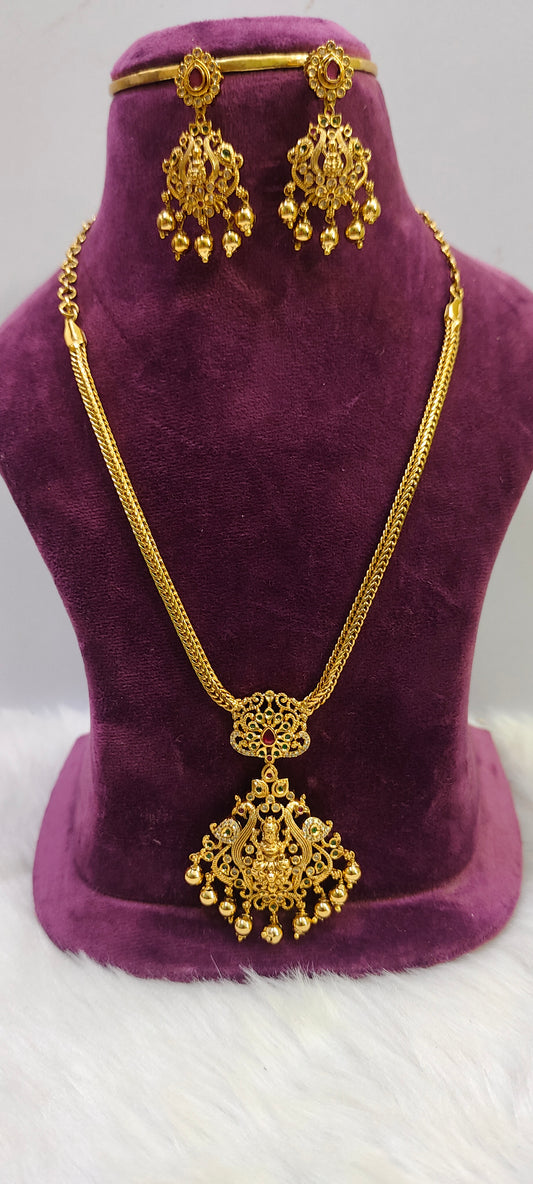 Premium nakshi nanu necklace set