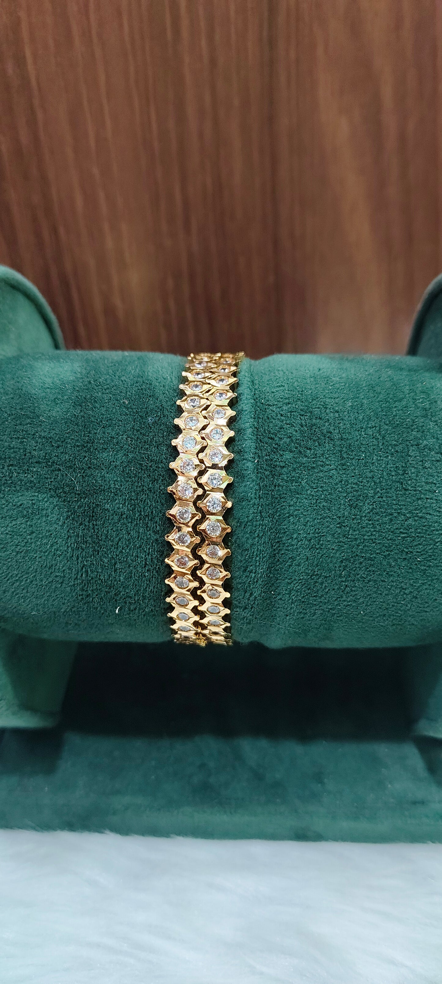 Pure panchaloham necklace with (2.6) size bangles combo