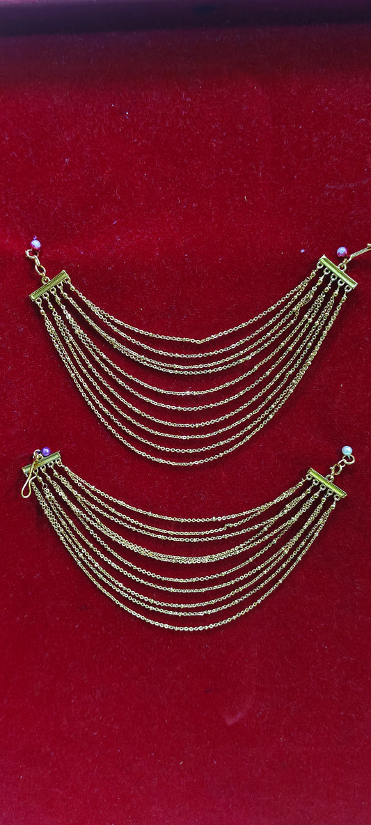 Premium nakshi 10 line earchains
