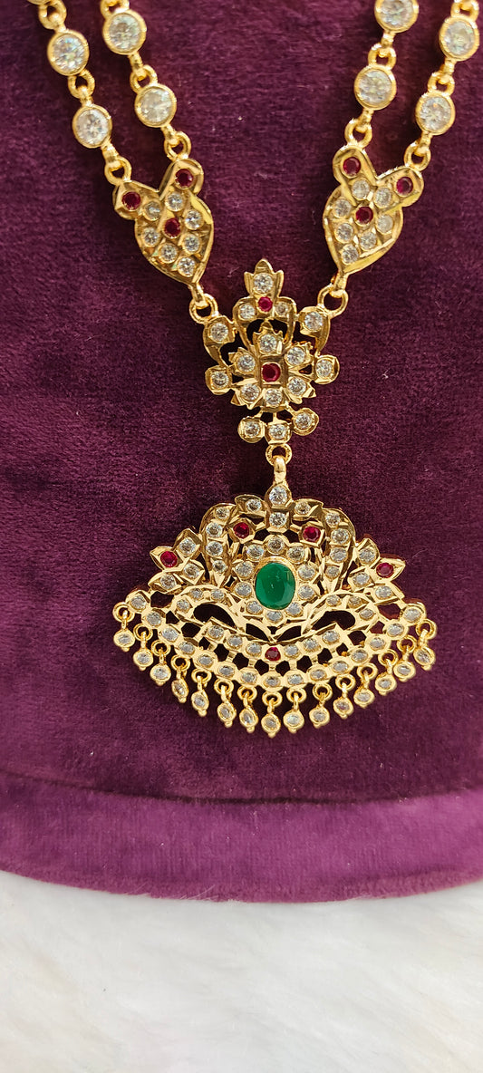 Pure panchaloham vintage look long haram set