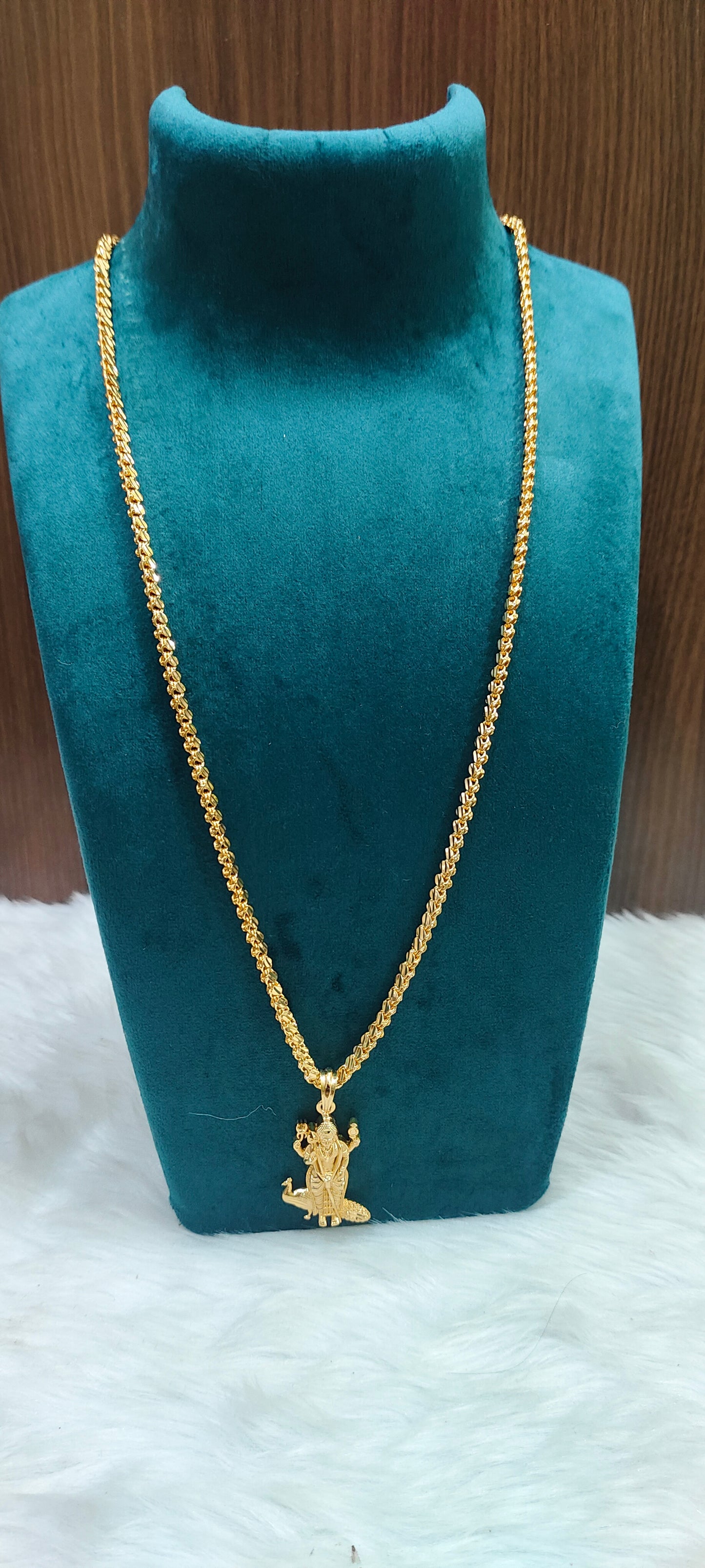 Premium micro gold plated 24" length Muruga pendant chain