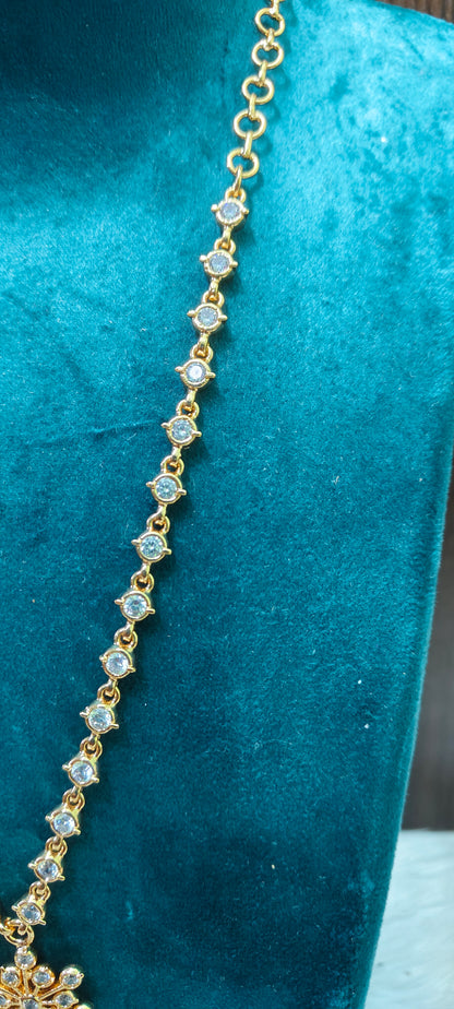 Pure panchaloham daimond look simple necklace