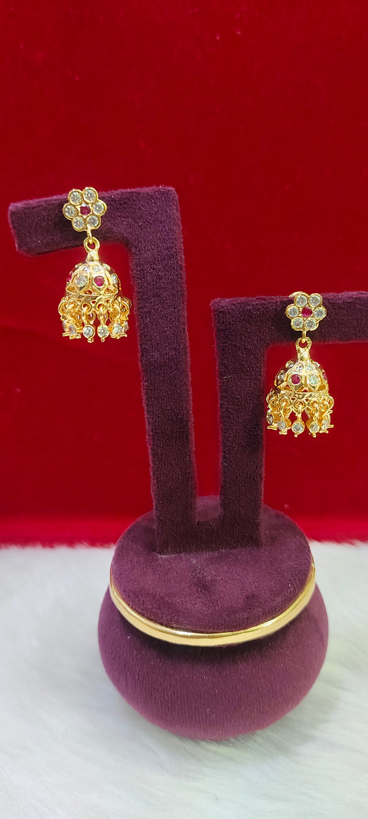 Pure panchaloham medium small jumkas