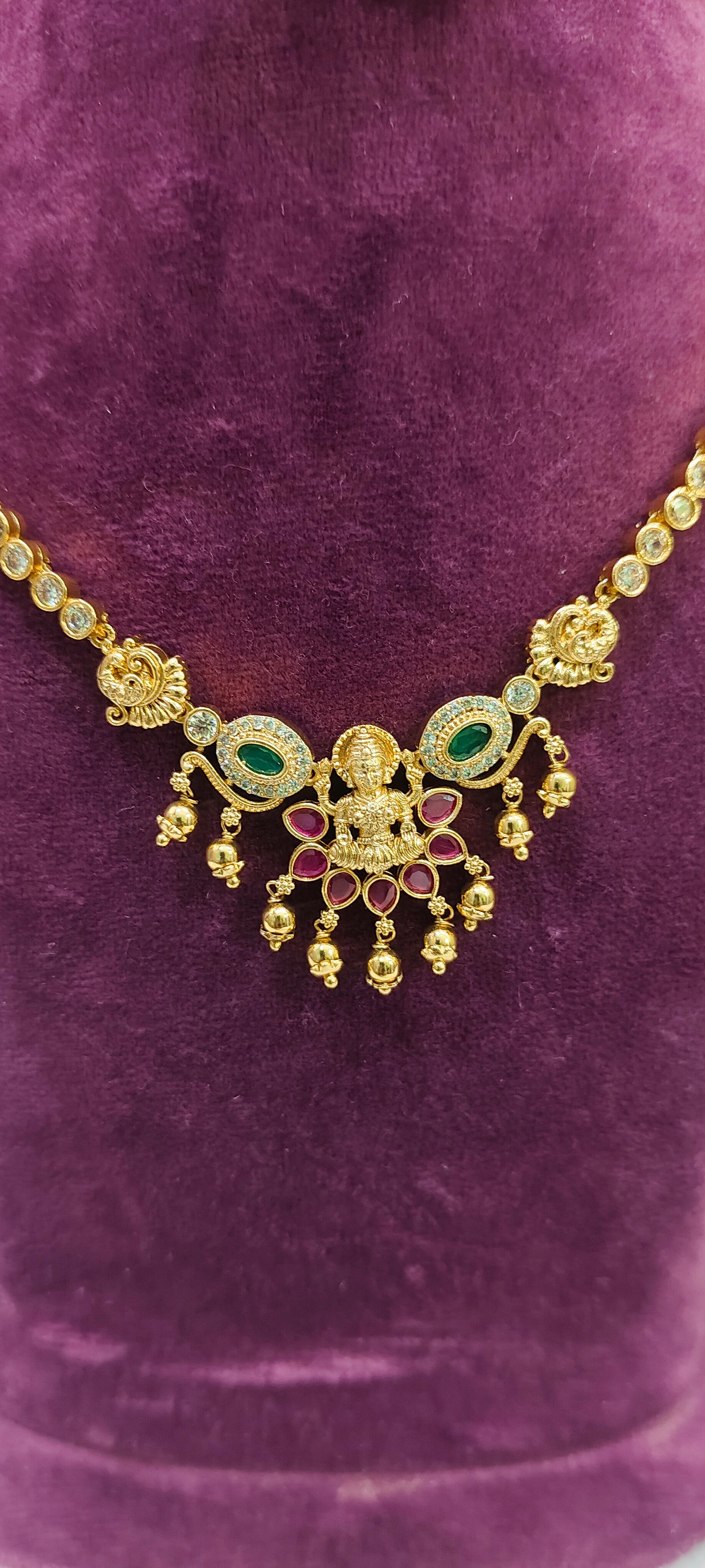 Premium nakshi simple necklace set