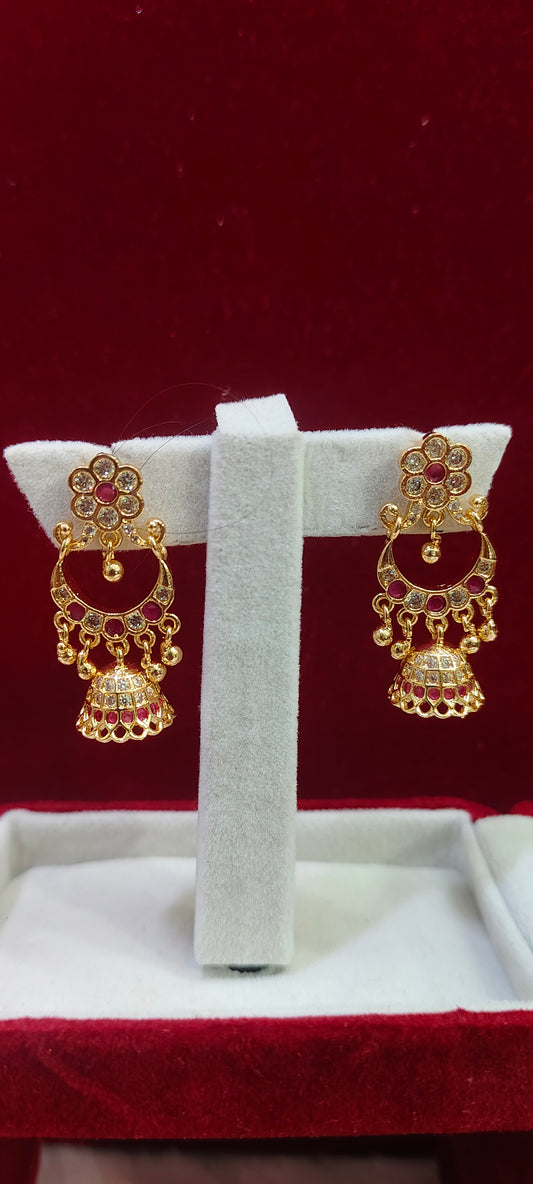 Pure panchaloham Chandbali earrings