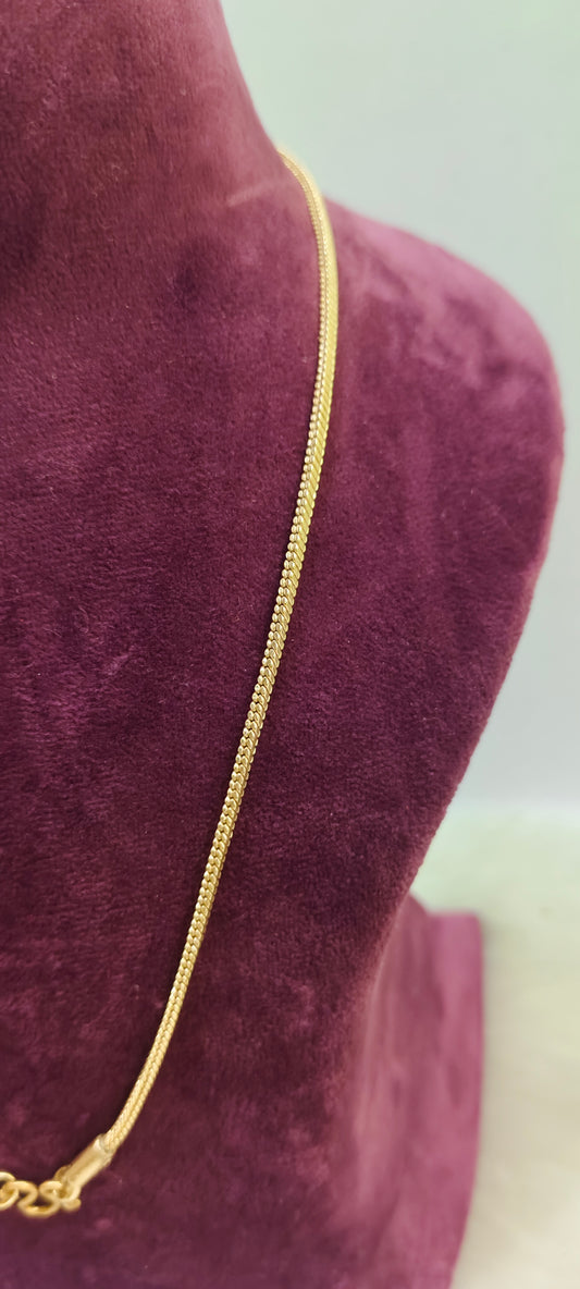 Pure panchaloham unpolished 18 " length square chain