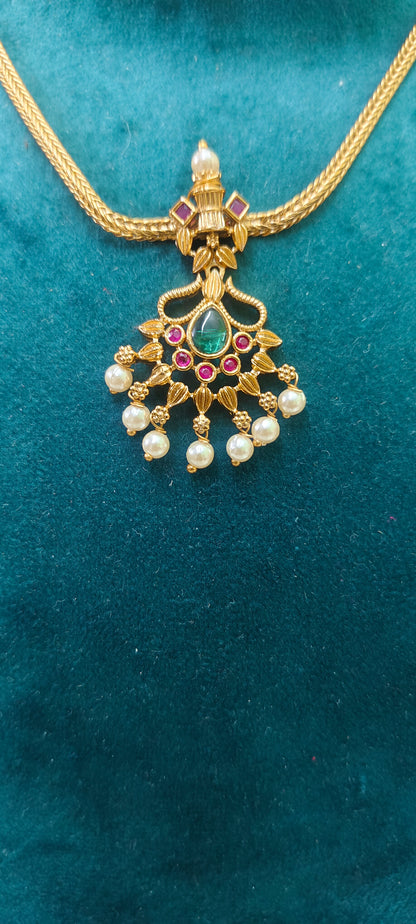 Simple and elegant nanu patti necklace (back thread provide)