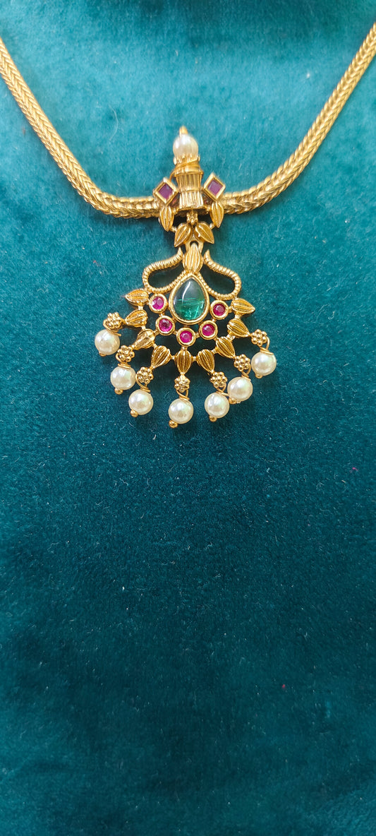 Simple and elegant nanu patti necklace (back thread provide)