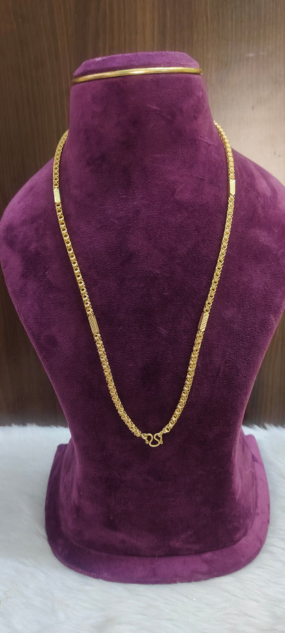 Pure panchaloham unpolished 24 " broad different pattern thali chain