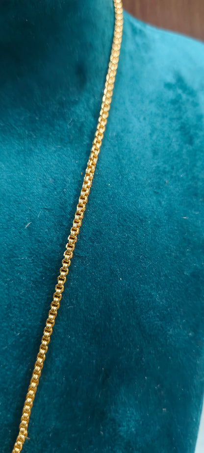 Pure panchaloham pendant and studs with micro gold 18" length chain