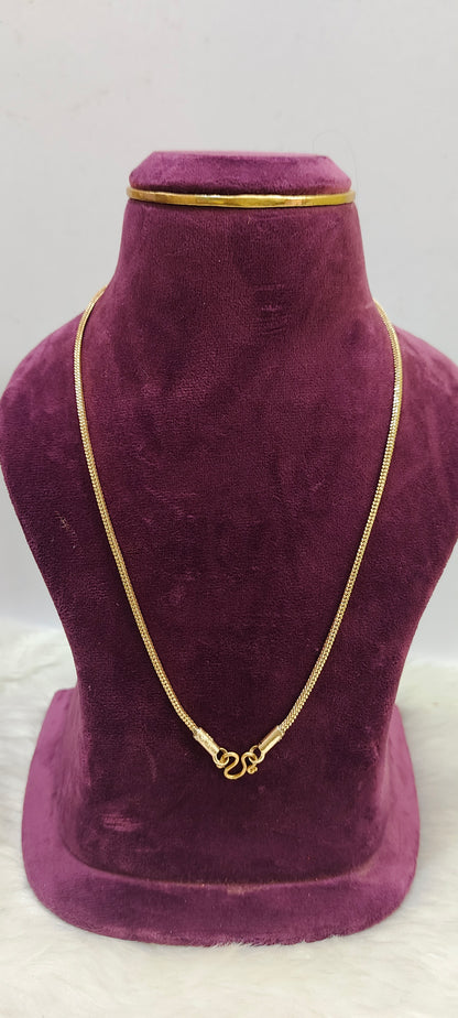 Pure panchaloham unpolished 18 " length square chain