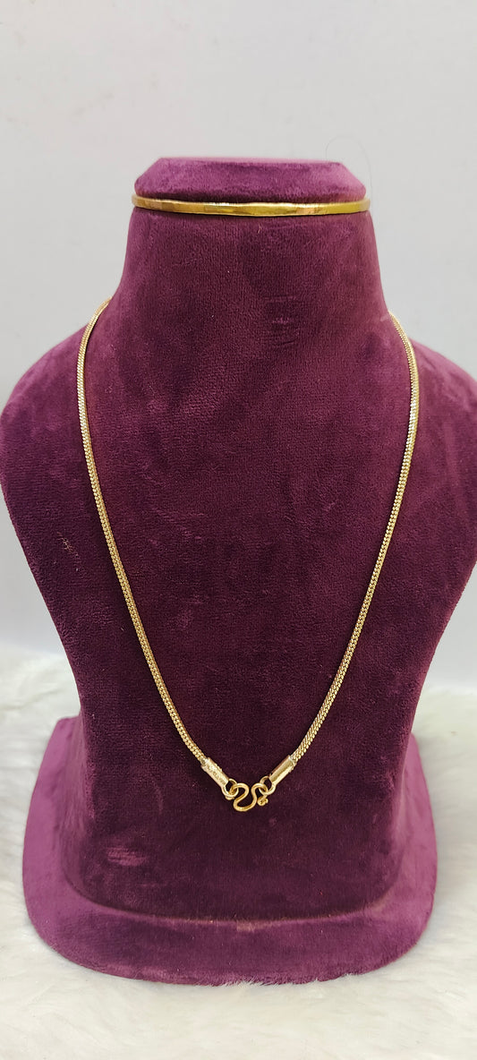 Pure panchaloham unpolished 18 " length square chain