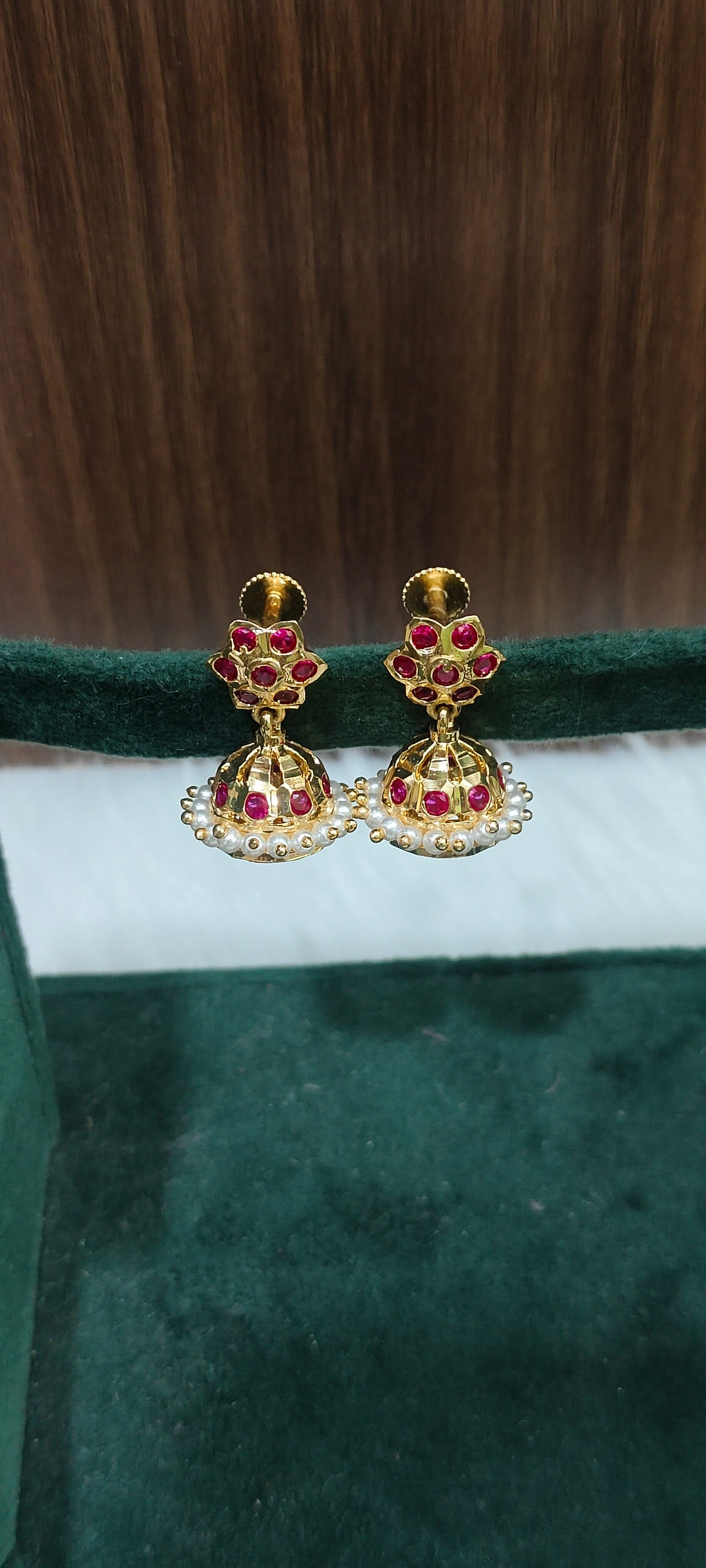 Pure panchaloham cute pearl jumkas