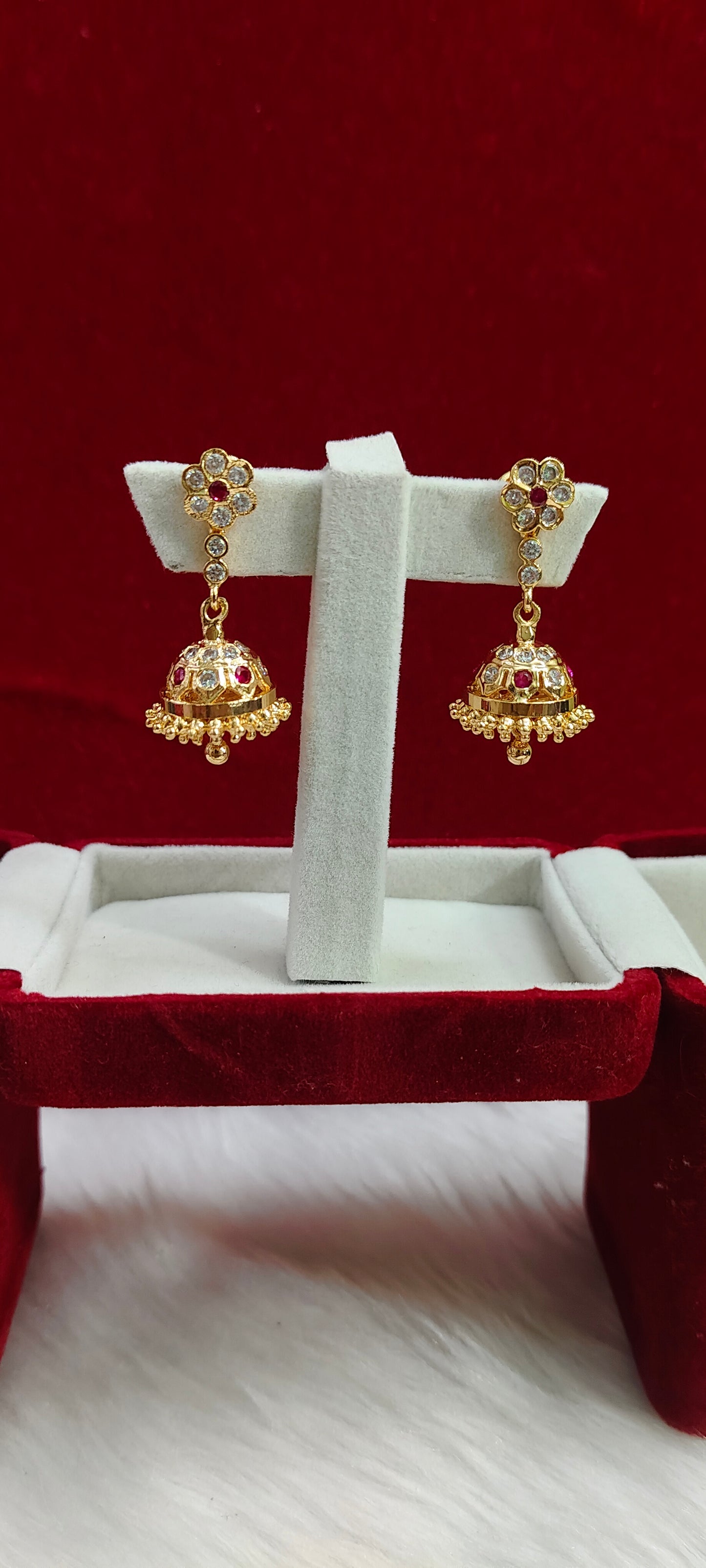 Pure panchaloham vintage look lengthy jumkas