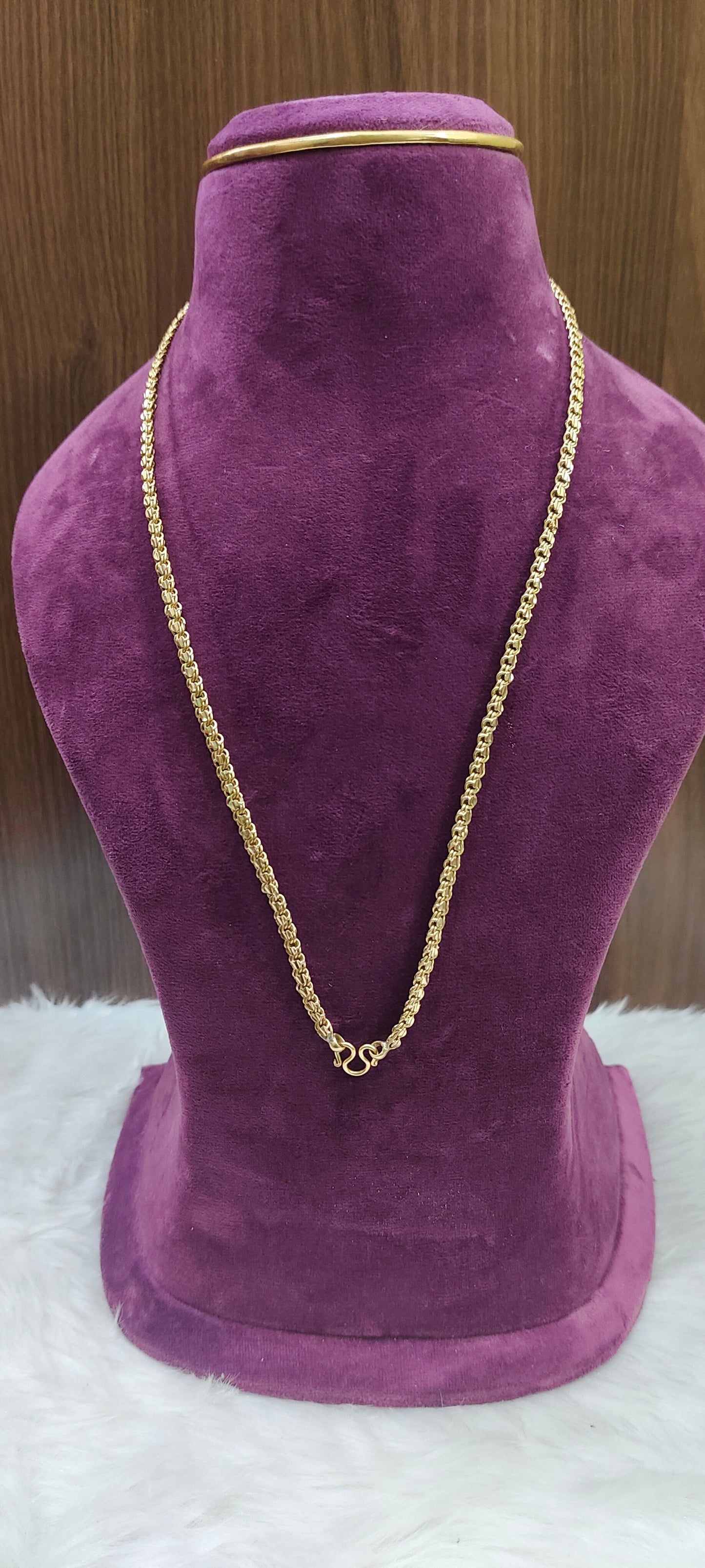 Pure panchaloham unpolished 24" length double side design Thali chain