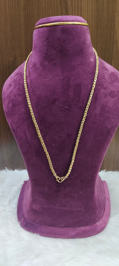 Pure panchaloham unpolished 24" length double side design Thali chain