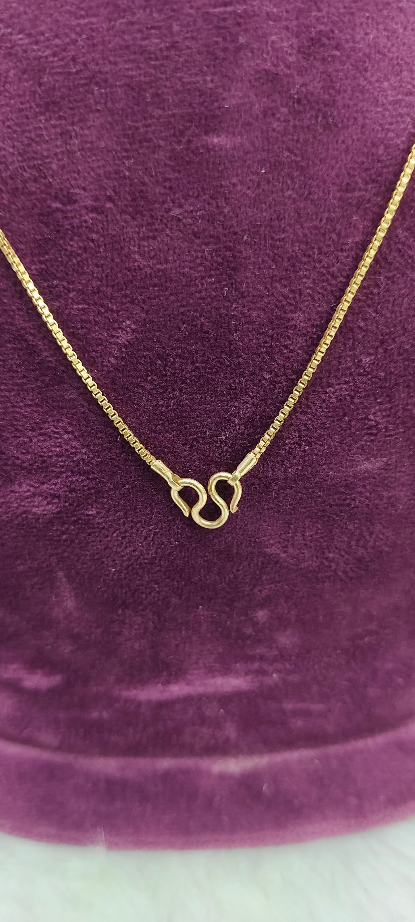 Pure panchaloham unpolished 18" length simple chain