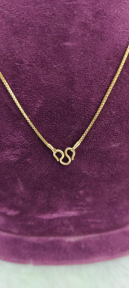 Pure panchaloham unpolished 18" length simple chain