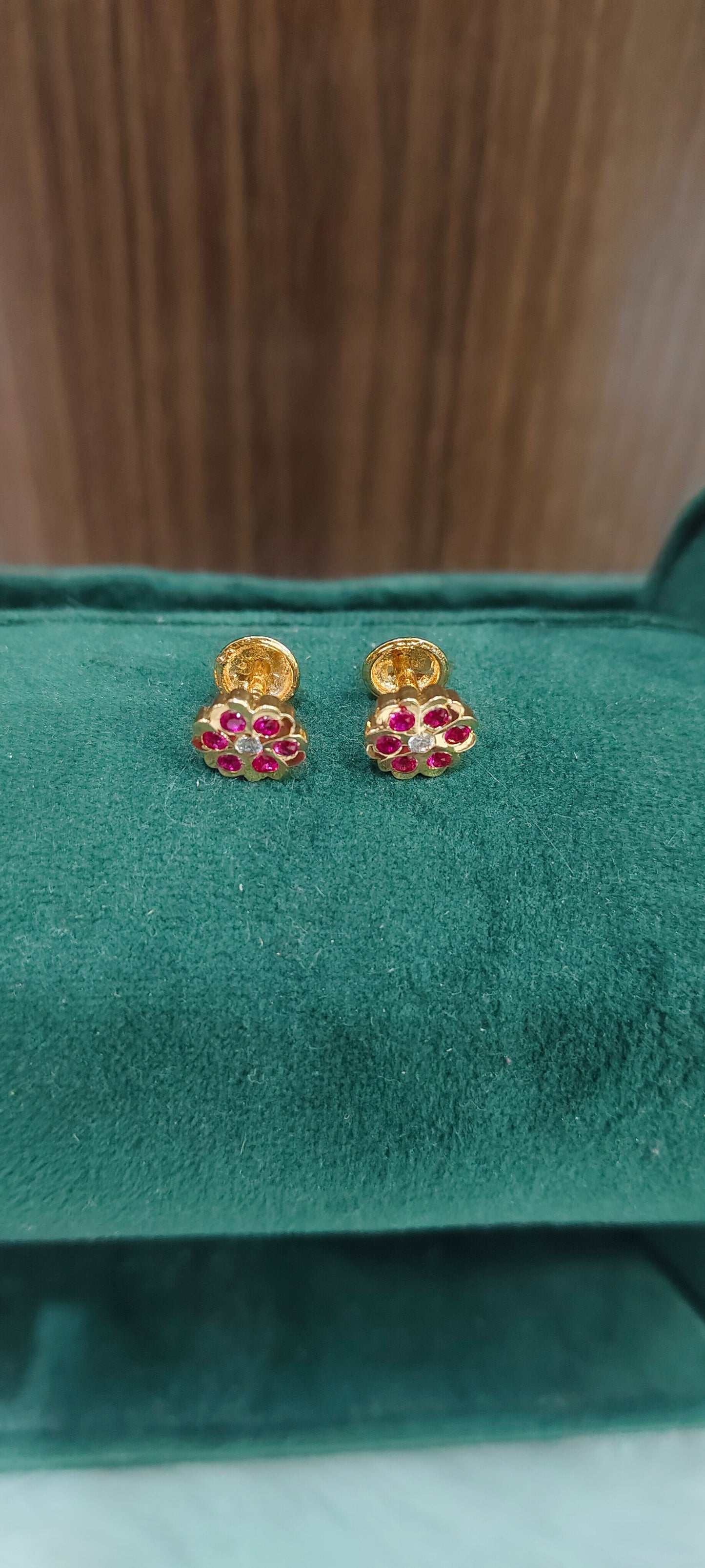 Pure panchaloham small ruby studs