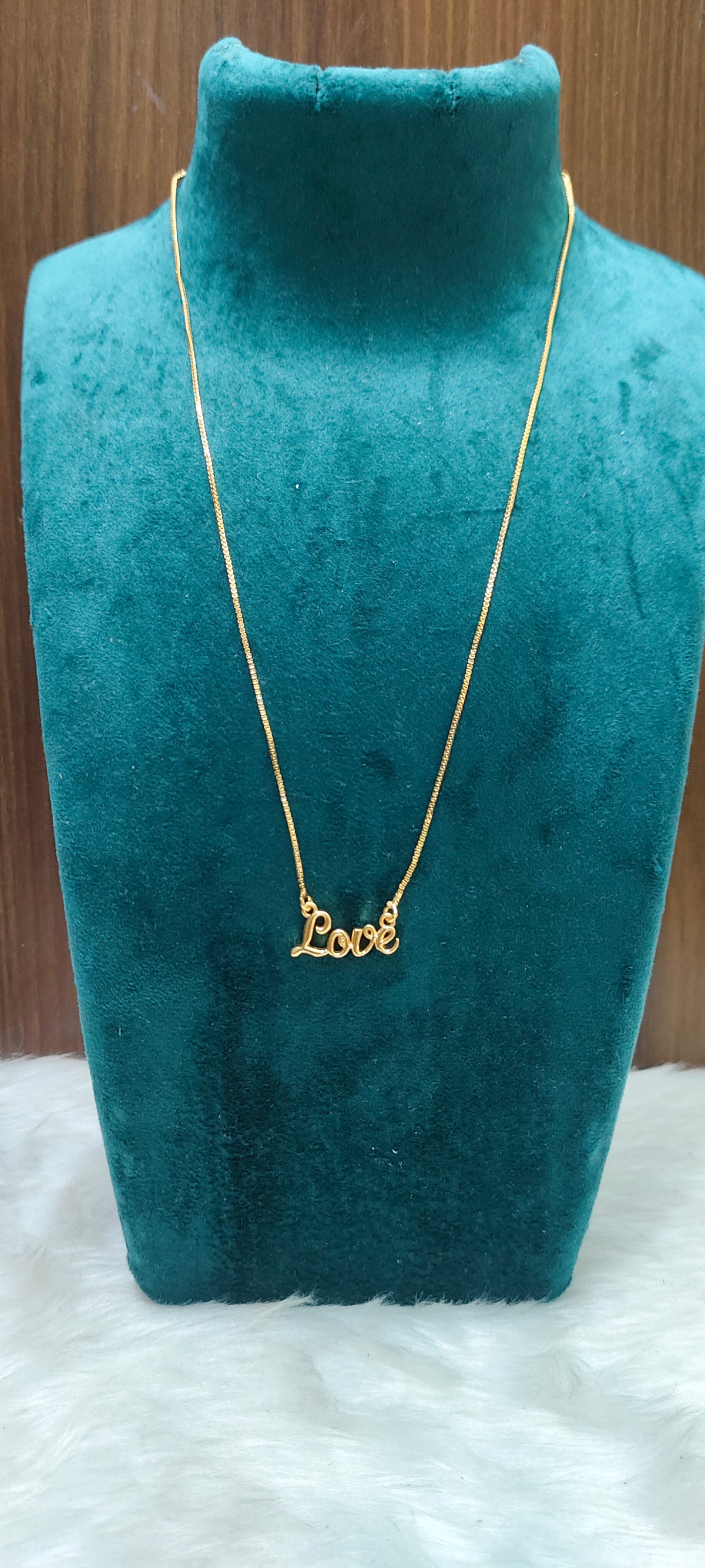 Premium micro gold plated daily 18" length letter pendant chain