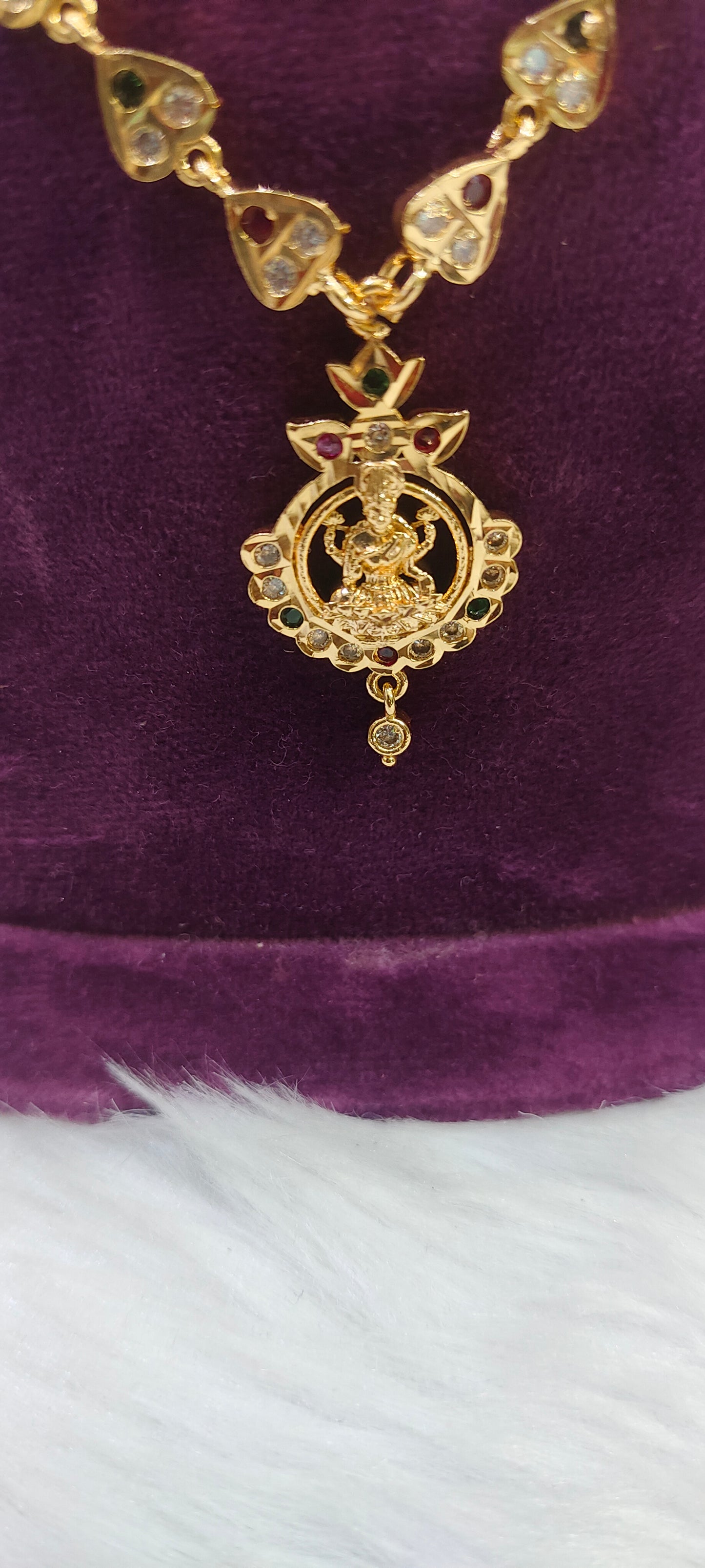 Pure panchaloham simple Lakshmi Devi necklace