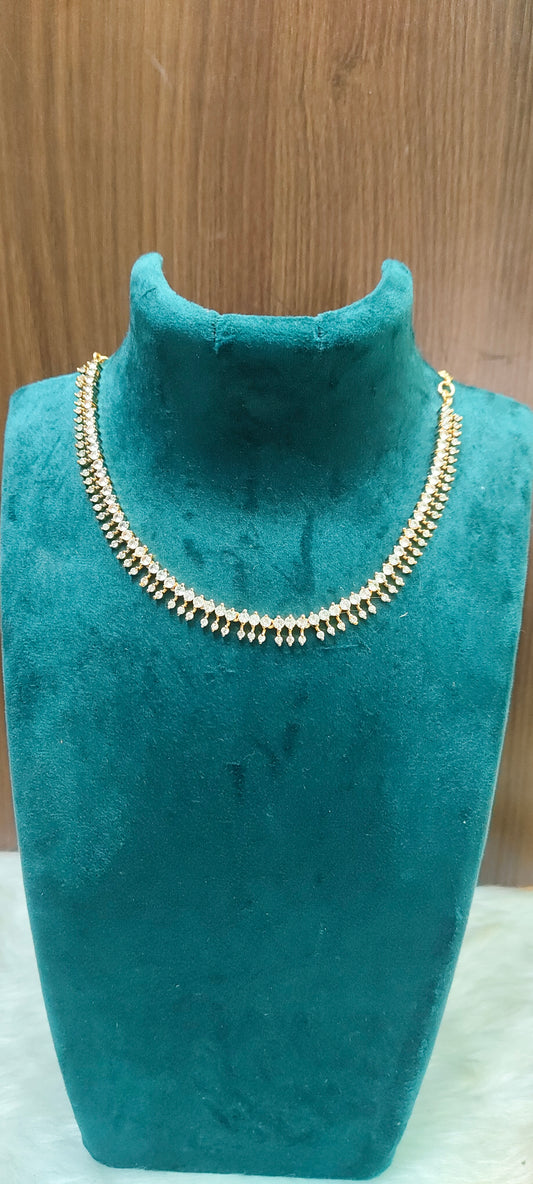 Pure panchaloham simple daimond look necklace