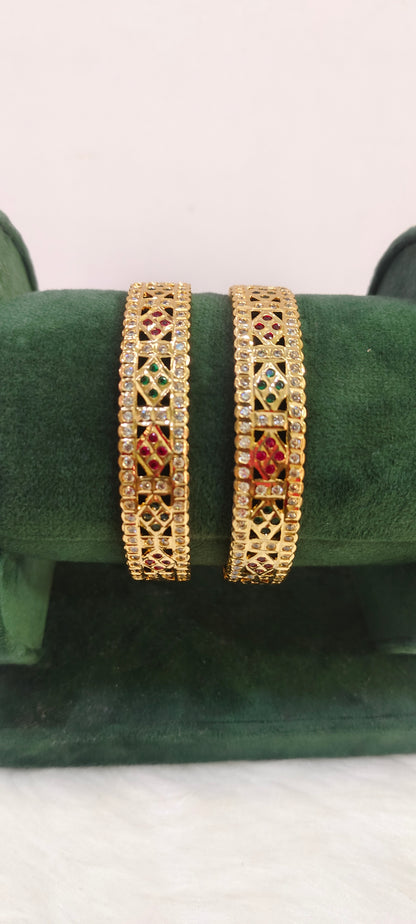 Pure panchaloham vintage look broad bangles