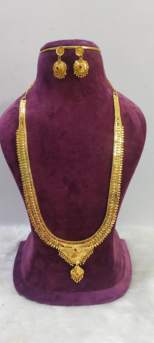 100% gold look long haram set