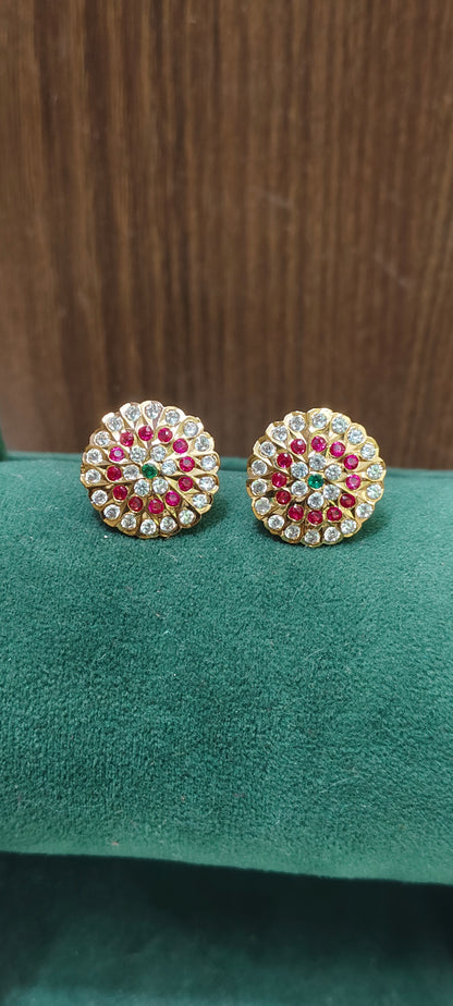 Pure panchaloham Multi colour big studs