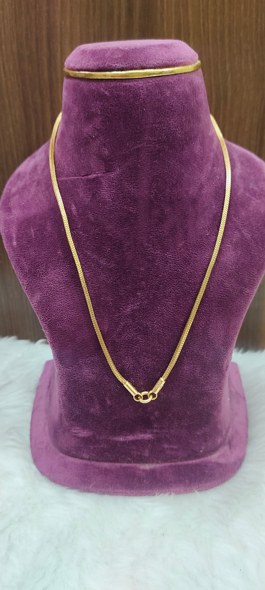 Pure panchaloham unpolished 18" length square chain