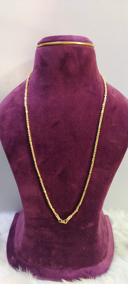 Pure panchaloham polished 24"thali chain with free unpolished mangalsutra