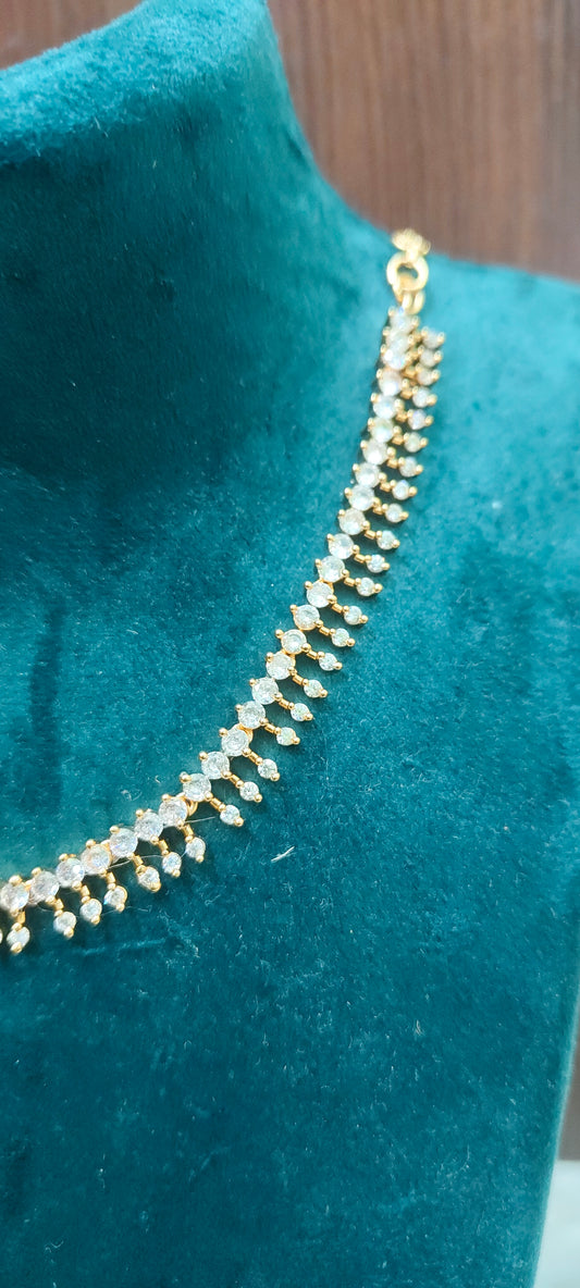 Pure panchaloham simple daimond look necklace
