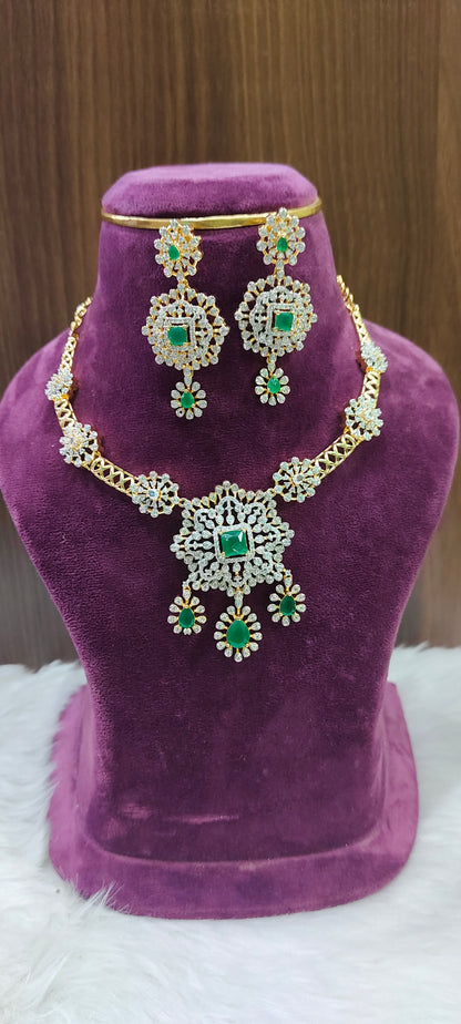 Exactly dimond replica necklace set