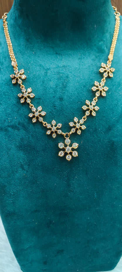 Pure panchaloham daimond look necklace