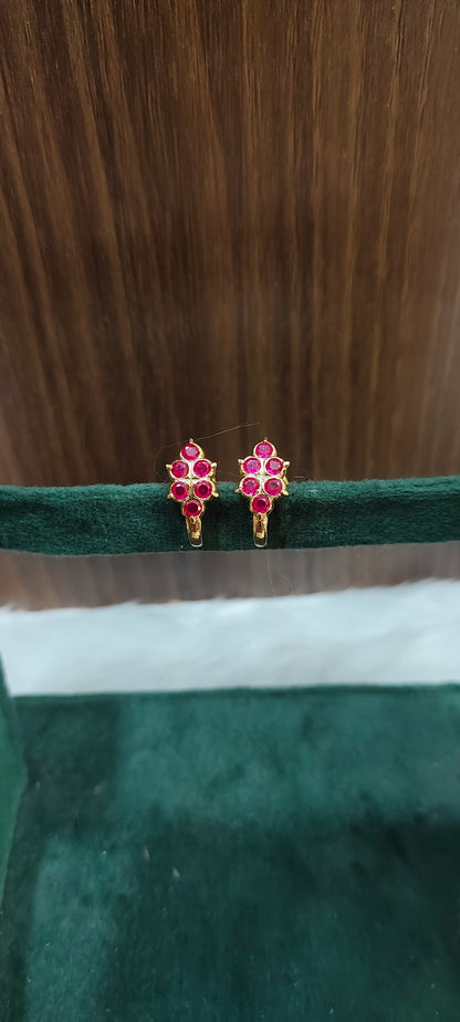 Pure panchaloham j type earrings