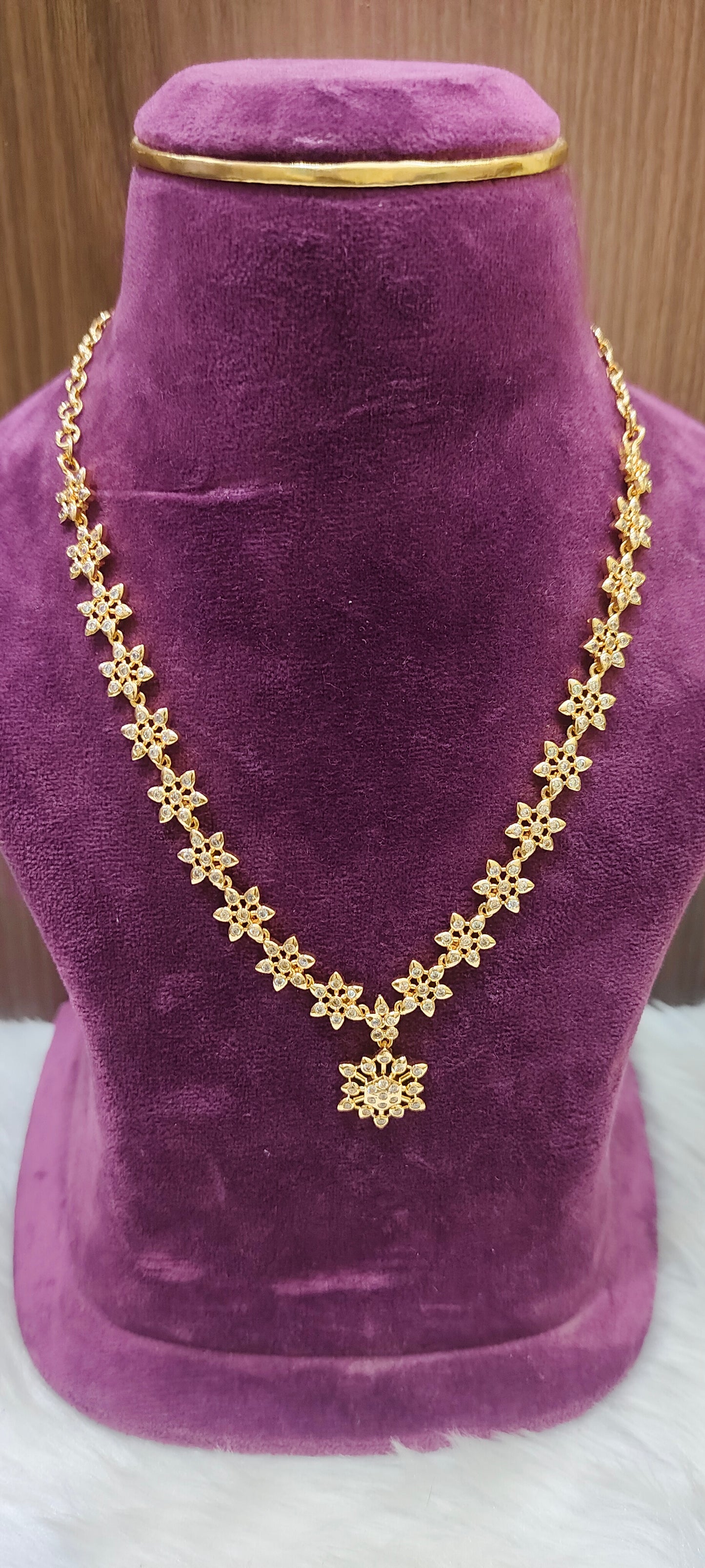 Pure panchaloham dimond look necklace