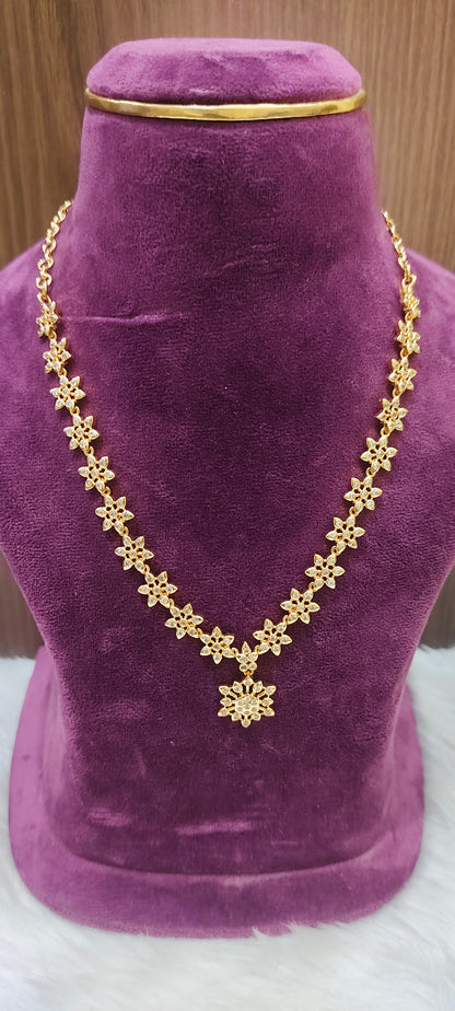 Pure panchaloham dimond look necklace